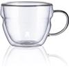 MasterPRO Foodies Mixolology - 380 ml di coppa - realizzato con doppia parete di vetro borosilico resistente - tazze pratiche adatte a microonde - eleganti e resistenti