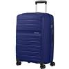 American Tourister Sunide - Spinner M Extensible Valisene Bleu, Bleu Marine, Spinner M espandibile (67,5 cm - 72,5/83,5 L), Spinner M Extensible (67,5 cm - 83,5 L)