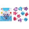 FLYPOP'S - Set di 10 Anelli - Accessori per Costumi - 011651LIN - Multicolore - Plastica - Gioielli - Giocattolo per Bambini - Carnevale - 14 cm x 18 cm - A partire dai 3 anni.