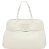 Armani Exchange Susie, Sustainable, Soft, Shopping Intrecciato Donna, Bianco Sporco, Taglia Unica