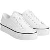 Calvin Klein Donna Sneakers Vulcanizzate Bold Low in Pelle, Bianco (Bright White/Black), 41