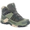 Salomon Scarpa da Trekking Uomo Salomon X Ultra 5 Mid Goretex Verde Grigio