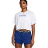 Under Armour T-Shirt Donna Under Armour Boxy Crop Branded Bianco Blu