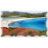 Lupia - Quadro moderno su Tela con Cornice stampata NEWEXT 75x135 cm, paesaggi localismi italiani, per casa soggiorno capezzale camera da letto hotel ufficio, SARDEGNA - PANORAMA MARE