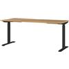 GERMANIA DIE MÖBELMACHER Germania Scrivania 7909-582, a Rovere di Grandson repro/Nero, tel. regolabile in altezza, 180 x 120 x 80 cm (LxAxP)