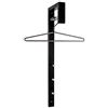 HAKU Appendiabiti da Parete Cromo, Nero, Metallo - Dim. L 4 cm x A 70 cm x P 20 cm, Stile Moderno
