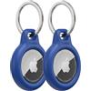 Belkin Custodia per AirTag con anello portachiavi (Secure Holder, guscio protettivo antigraffio per Air Tag) - Confezione da 2, Blu