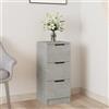CKioict Madia Armadietto Multifunzionale in Soggiorno Mobili Mobiletto Bagno Credenza Grigio Cemento 30x30x70 cm in Legno MultistratoAdatto per Soggiorno Cucina Corridoi