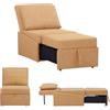 EVERGREENWEB MATERASSI & BEDS EVERGREENWEB - Poltrona Pouf Letto Singolo con Materasso, Prontoletto Salvaspazio pieghevole per Camera, Pouf poggiapiedi, Ottomano | Comodo Schienale e Tasca laterare | Sofy (Giallo)