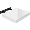 WOLTU Mensola da Muro Scaffale Sospeso da Parete Libreria Piccola per Soggiorno Cameretta Porta CD Dvd, Pannello MDF 25x22,9x3,8cm, Bianco, RG9488ws
