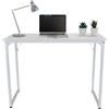 HJH Office Scrivania 120x60 cm WORKSPACE II Bianco, Robusta e Facile da Pulire, Per Computer e Uso Commerciale, Include Cassetto, Richiede Assemblaggio