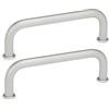 Ganter Normelemente Ganter Norm elementi | Staffa in Acciaio Inox maniglie - GN 425 | Diametro: 8 mm | Acciaio inossidabile | Matt gestrahlt | 1 pezzi, argento, GN 425-NI-8-120-GS