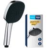 GROHE Vitalio Comfort 110 Manopola Doccino Doccia (2 getti Rain e Jet, 110 mm, DreamSpray, SpeedClean anticalcare), Cromo, 2639710E