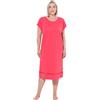 Ulla Popken Nightgown, Crochet Tape Camicie da Notte, Colore: Rosa, 58-60 Donna