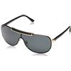 Versace 0Ve2140 100287 1 Occhiali da Sole, Oro (Gold/Gray), 140.0 Uomo