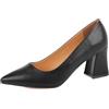 QUEEN HELENA Décolleté con Tacco Basso Scarpe Eleganti Donna ZM9641 (Nero, Sistema Taglie Calzature EU, Adulto, Donna, Numero, Media, 36)