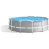 Intex Piscina Prisma Frame con pompa filtro e scaletta doppia 26716 grigio
