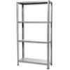 Scaffale in kit 4 ripiani grigio