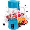 OcioDual Frullatore Portatile, Frullatore Elettrico per Frullati, Frappè, Cocktail, Tritatutto in vetro da 380ml, Tritatutto Elettrico, Smoothie Maker, Ricardibile Tramite USB-C