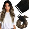 Moresoo Extension Biadesive Capelli Veri Shatush #1B/3/27 55cm 25g 10pz