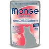 Generic MONGE UMIDO GATTO BUSTE TONNO/POLLO/GAMBERETTI 6 BUSTE DA 80GR