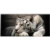 Silent Monsters Tappetino Mouse XXL 90 x 40 cm, Grande, Tigre bianca, con Bordo Cucito, Durevoli, antiscivolo e silenzioso, gioco ufficio casa, lavabile, arrotolabile, Tappetini per il Gaming Mousepad