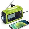 Mesqool Radio Portatile DAB +/DAB/FM, Energia Solare e Manovella, 5000mAh Batteria Ricaricabile e USB, Luci e Torcia Elettrica e Luce di Lettura, Sopravvivenza SOS, Impermeabile per Escursionismo, Campeggio