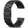 SUNDAREE Compatibile con Cinturino Garmin Venu 4 41MM/Venu 3S 2S/Vívoactive 4S 3S/Vivomove 3S/Forerunner 255S Music 265S,18MM Nero Uomo Acciaio Inossidabile Metallo Orologio Cinturini Ricambio