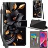 PHINIENLAND Cover per Oppo A54 5G / A74 5G PU Pelle Custodia Flip Fiori