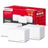 Mercusys TP-Link Halo H3000X(3-pack) WiFi 6 Mesh AX3000Mbps, 3 Porte Ethernet Gigabit, Controllo Parental, Collega Fino a 150 Dispositivi, VPN,Router e Ripetitore, 3 Pezzi con Copertura Fino a 650 ㎡