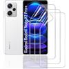HonJenSeoa Pellicola Protettiva in Idrogel per Xiaomi Redmi Note 12 Pro+, 3 Pezzi Trasparente Morbido TPU Protezioni per Lo Schermo, Anti graffio, HD, Supporto ID Impronte Digitali
