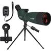 Svbony SV28PLUS Cannocchiale con Treppiedi Smartphone Adapter, 25-75x70mm con Controller Wireless, BAK4 A5 Vino Rosso FMC Digiscoping, Telescopi Spotting Scope per Adulti tiro a segno Tiro con l'arco