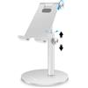 AICase Supporto per tablet/telefono, supporto da tavolo universale regolabile in alluminio, per iPad 2018 Pro 10.5/9.7/12.9, Air mini 2 3 4, Samsung Tab, altri smartphone e tablet (4-12,9 pollici),