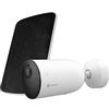 EZVIZ CB3 Kit 2K Telecamera Wi-Fi a Batteria da Esterno con Pannello Solare, Visione Notturna a Colori, Audio Bidirezionale, Design Impermebile 100% Senza Fili, Rilevamento Intelligente di Persone