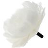 HERVIT Topper Fiore Piume Bianco
