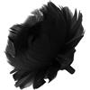 HERVIT Topper Fiore Piume Nero