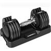 BAKAJI Manubrio da Palestra Regolabile da 2 a 12 kg per Allenamento con Pesi, Pesi Intercambiabili con Manopola e Supporto, Ideal per Body Building, Allenamenti in Casa, Palestra, Pesistica, Braccia