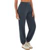 Crewhpo Pantaloni Tuta Donna Comodi Pantaloni Sportivi Tinta Unita Pantaloni Yoga Leggeri Pantaloni Casual Larghi Gambe Affusolate Pantaloni Jogging con Tasche Nero L