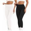 Generic 2 leggings da donna a vita alta, pantaloni della tuta, pantaloni da yoga, per corsa ed esercizio, morbidi pantaloni sportivi per addominoplastica che trasformano l'umidità e assorbono il sudore,