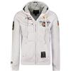 Geographical Norway - Felpa con cappuccio da uomo Faero Special bianco XXL