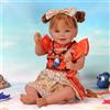 BABESIDE Bambole Reborn - Bambola Realistica da 20 pollici con Capelli Lunghi, Reborn Femmina Corpo in Tessuto Morbido con Accessori per Vestiti per Bambini dai 3 Anni in Su
