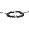 Diesel Bracciale Per Uomo Perline, Lunghezza: 180-195mm, Larghezza: 8mm, Altezza: 14.5mm Nero Bracciale Semi-Prezioso, DX1381040