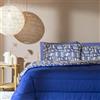 Bassetti Lenzuola Matrimoniali Cotone Completo Letto Matrimoniale Set 2 Piazze composto da Lenzuolo Sopra, Sotto e 4 Federe Art. Trail (BLU)