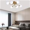 Kovalmax® Plafoniera da soffitto lampadario 6 sfere g9 sfera color bianco bronzo c77