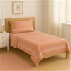 GX GARGIX Set Completo Letto di lenzuola in Calda e Soffice flanella, misto cotone, lavabili in lavatrice, diverse misure e colori (OFS-10/Corallo, Singolo)