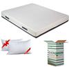 EVERGREENWEB MATERASSI & BEDS EVERGREENWEB Materasso Matrimoniale 140x200 in Memory Foam e Molle INSACCHETTATE h 25 cm + Coppia Cuscini Letto Gratis Rivestimento Sfoderabile Lavabile Ortopedico RIGENERANTE Ideale per Sportivi