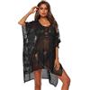 Shuanghao Vestito Kimono Pareo Copricostume Mi Bolero Coprispalle Caftano Pareo da Donna Mare Pizzo Bianco Nero Elegante Estivo Estate Donna Cerimonia Sexy Curvy Taglie Forti Lungo Cardigan
