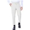 Ciabalù Pantaloni Uomo Invernali Viscosa con Risvoltino alla Caviglia Elastico in Vita Made in Italy Pantalone Capri Tinta Unita vestibilità Regular Fit (IT, Numero, 44, Regular, Regular, Panna)