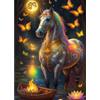 Lxmsja 5D Cavallo Diamond Painting Adulti, Diamond Painting Kit Completo, Animale Diamantini Crystal Art, Strass Ricamo a Punto Croce, Hobby Creativi Adulti Decorazioni da Parete e Casa 30x40cm