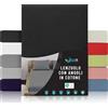 Dreamzie Lenzuolo Con Angoli Cotone - 70x160 - Oeko Tex certificato - Nero - Lenzuolo 70x160